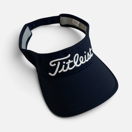 Titleist Navy Blue & White Embroidered Golf Visor