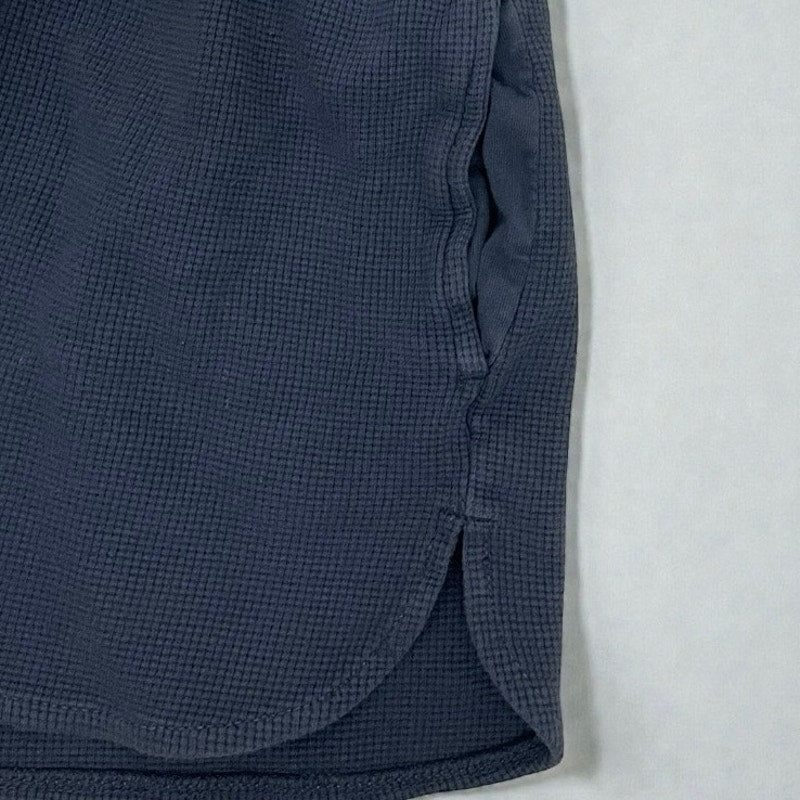 John Galt Blue Waffle Knit Casual Mini Lounge Shorts