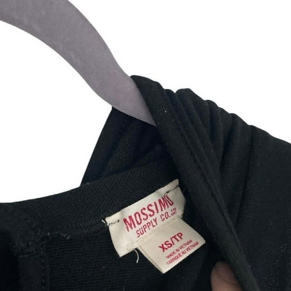 Mossimo Supply Co Black Hooded Open Cross Back Top
