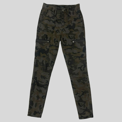 KanCan Olive Green Camouflage Skinny Cargo Pants