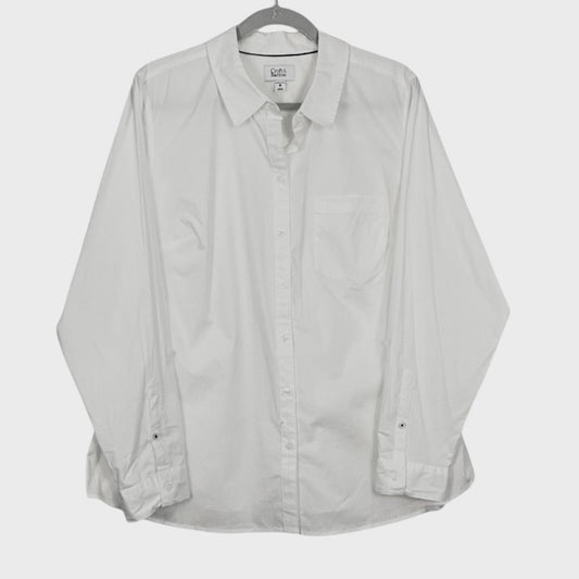 NWT Croft & Barrow White Long Sleeve Button Down The Classic Shirt