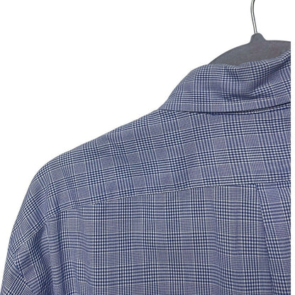 Ralph Lauren Mens Blue Glen Check Plaid Long Sleeve Button Down Shirt