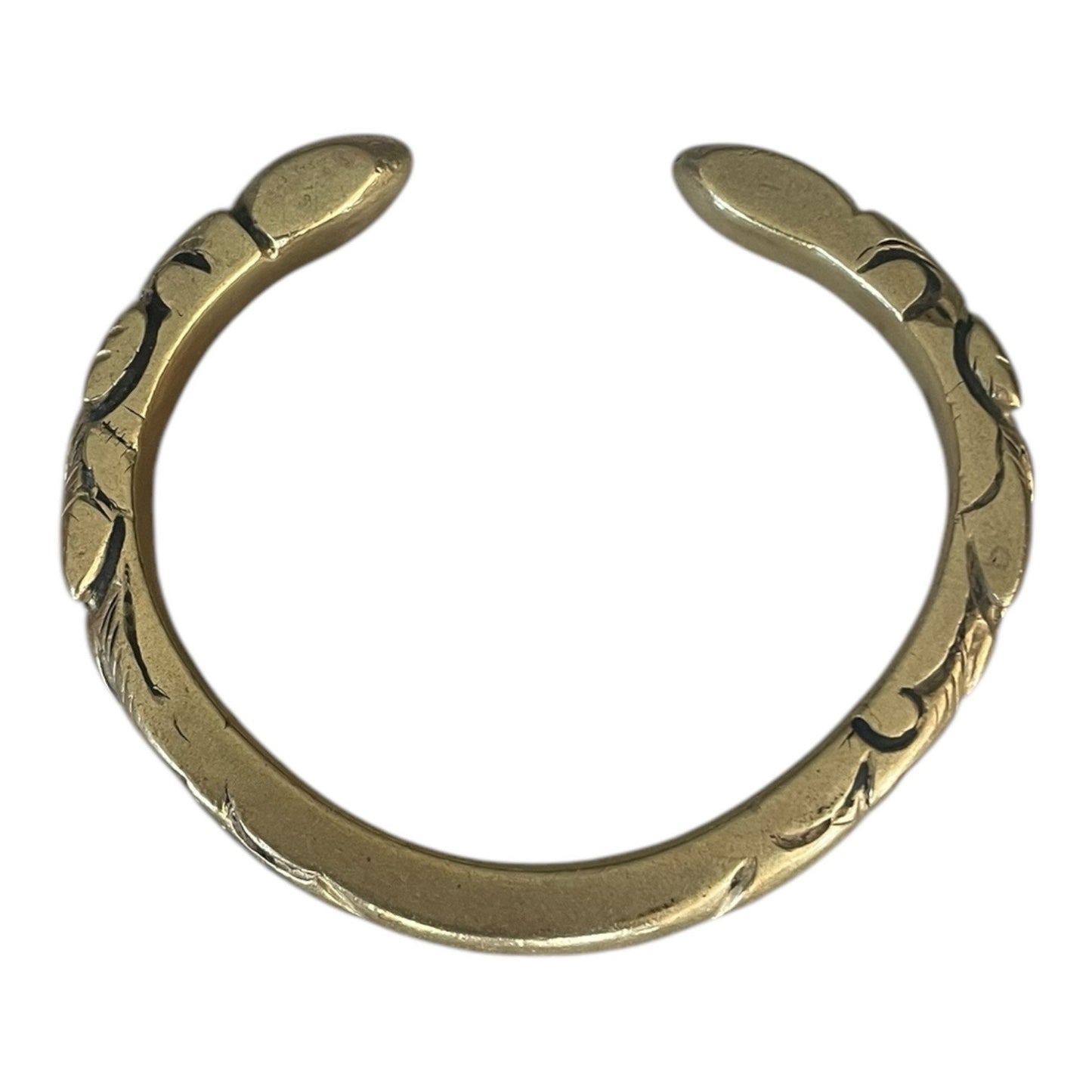 Gold Vintage Double Snake Head Open Bangle Bracelet