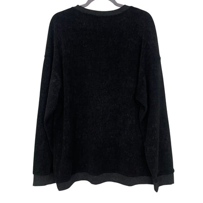 Black Ribbed Knit LOVE Sweater
