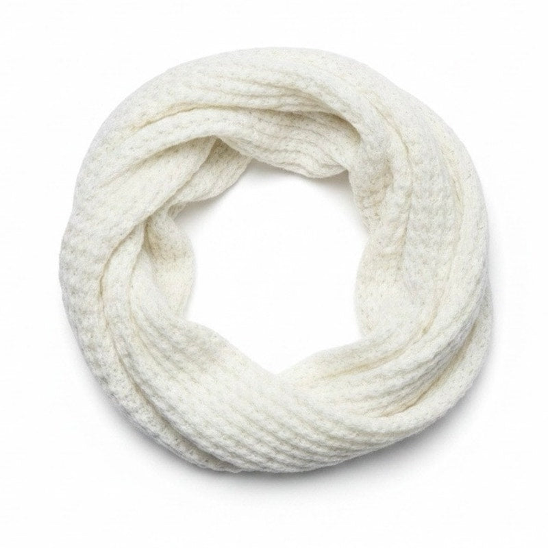 Cream Chunky Knit Infinity Scarf