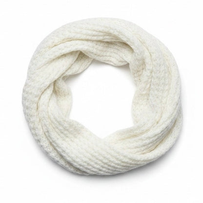 Cream Chunky Knit Infinity Scarf