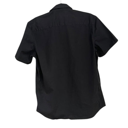 Consequence Mens Black Short Sleeve Button Down Shirt