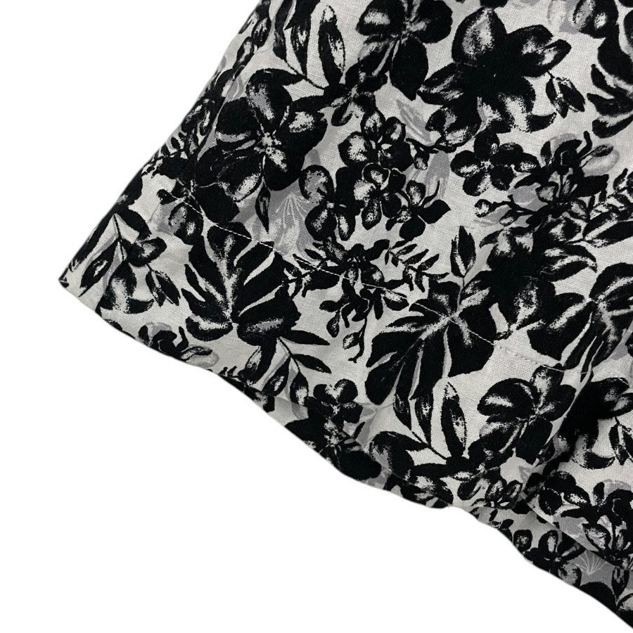 Briggs Black & White Floral Print Mini Dress