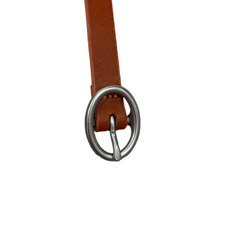 Banana Republic Genuine Leather Orange Terracotta Skinny Belt