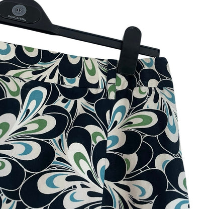 Ann Taylor LOFT Green & Blue Pleated Skirt