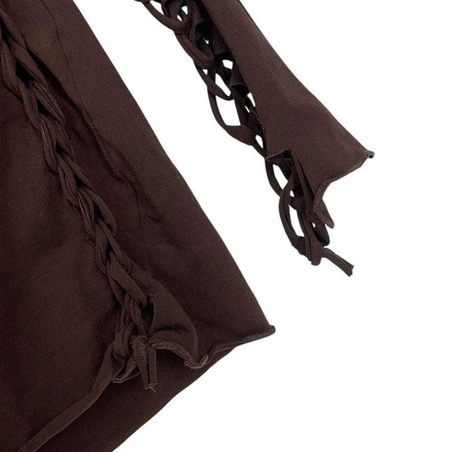 Current Mood Brown Cutout Bodycon Long Sleeve Mini Dress