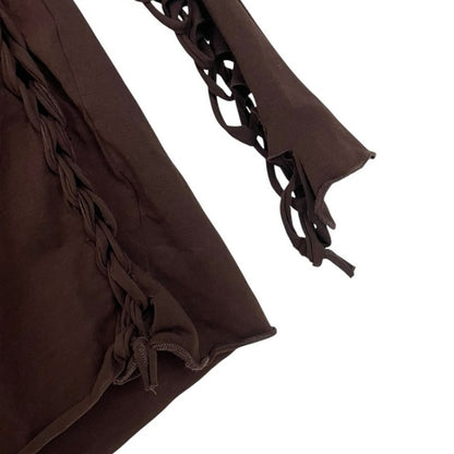 Current Mood Brown Cutout Bodycon Long Sleeve Mini Dress