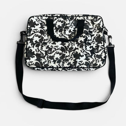 Paperchase Black & White Damask Padded Laptop Computer Case