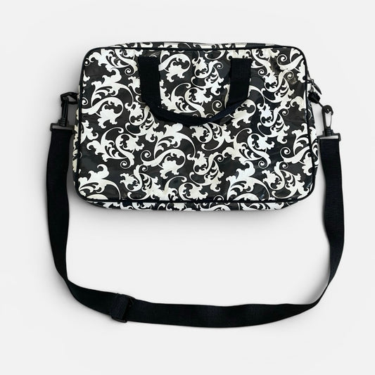 Paperchase Black & White Damask Padded Laptop Computer Case