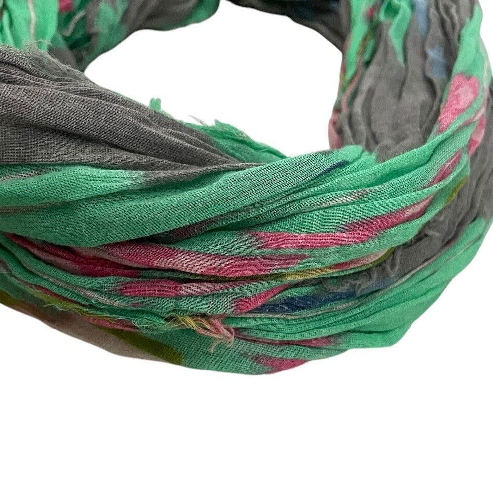 American Eagle Outfitters Green & Grey Abstract Infinity Scarf