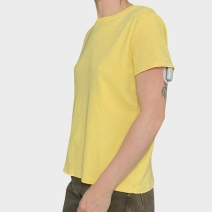 Cherokee Yellow Short Sleeve Cotton Top