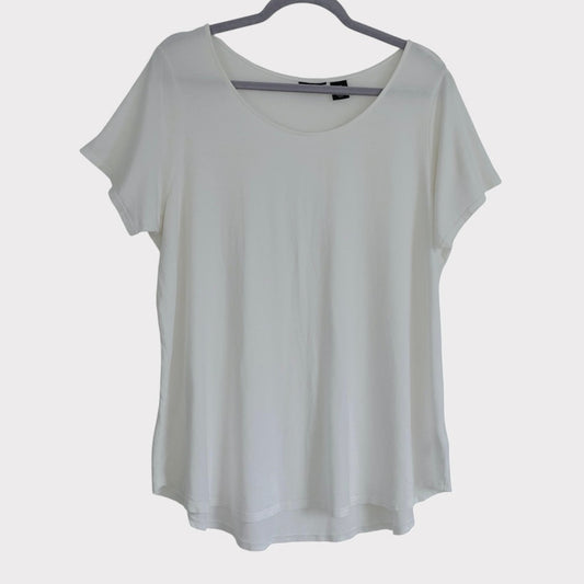 Tahari White Short Sleeve Top