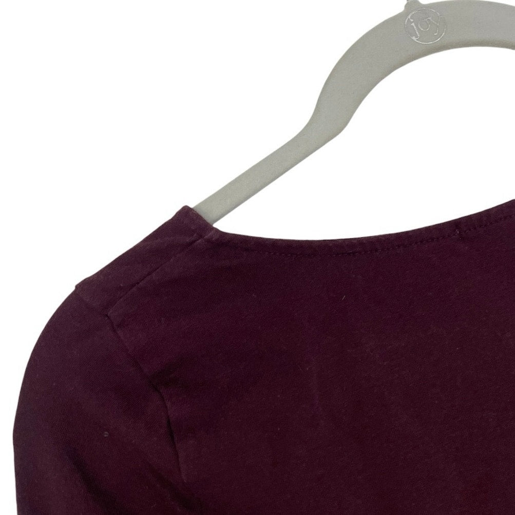 Charlotte Russe Plum Cropped Long Sleeve Top
