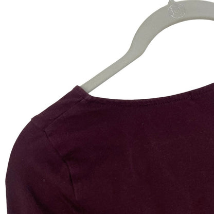 Charlotte Russe Plum Cropped Long Sleeve Top