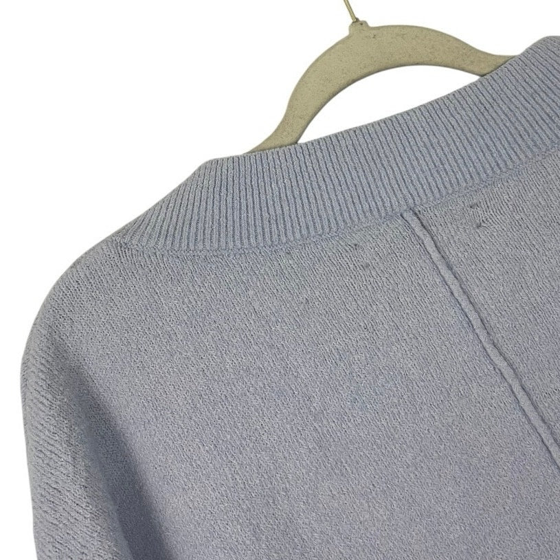 LOFT Light Blue V-Neck Knit Sweater