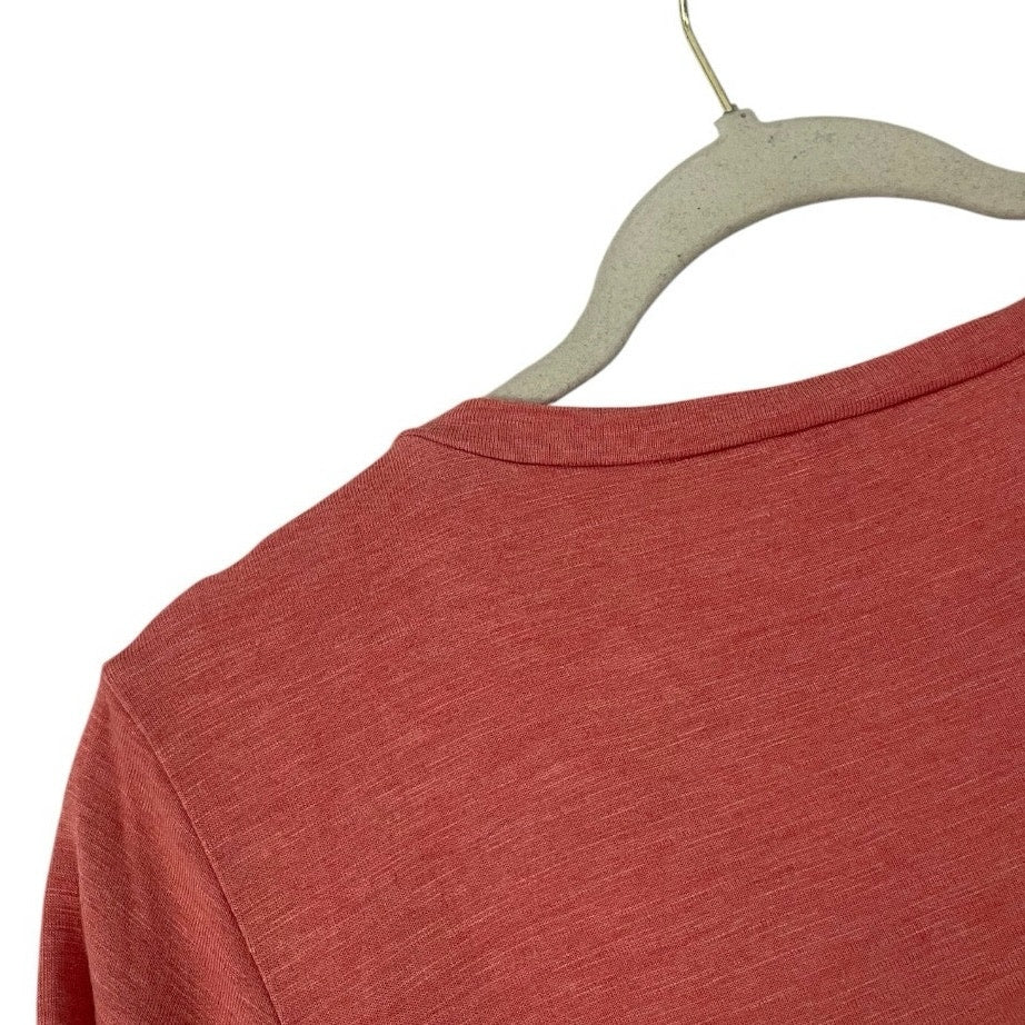 Jessica Simpson Coral Pink V-Neck Short Sleeve Top