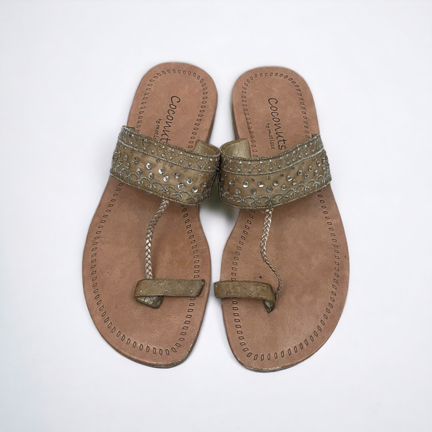 Coconuts by Matisse Tan Embellished Sandals