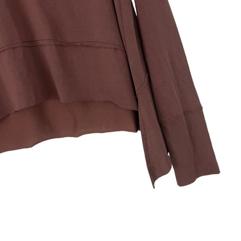 Adidas Soft Brown Long Sleeve Asymmetrical Top