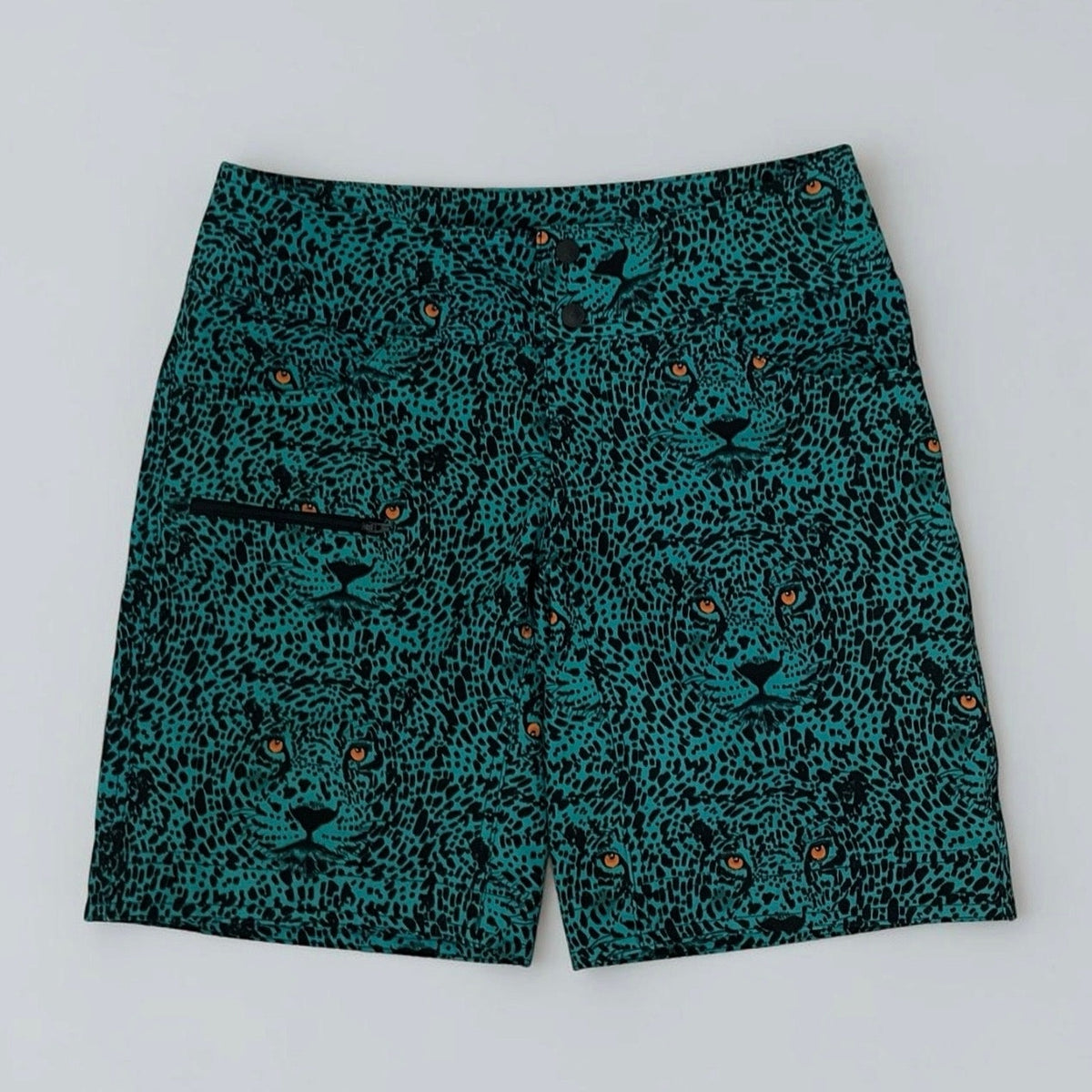 NWOT Shredly Teal Leopard Print Active Shorts