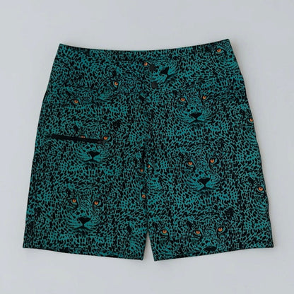 NWOT Shredly Teal Leopard Print Active Shorts