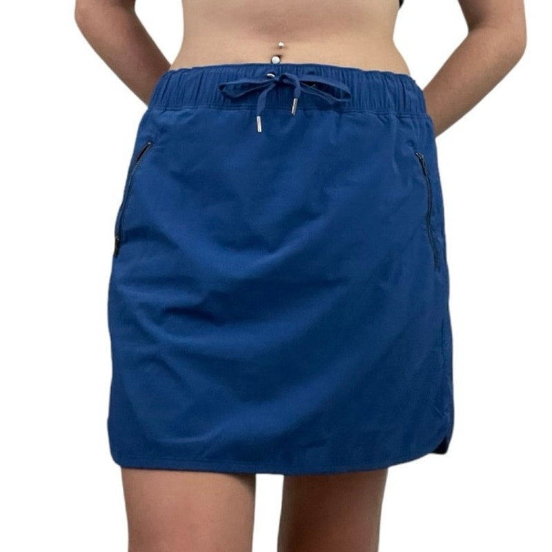 Athleta Blue Athletic Mini Golf Tennis Skirt with Shorts Lining