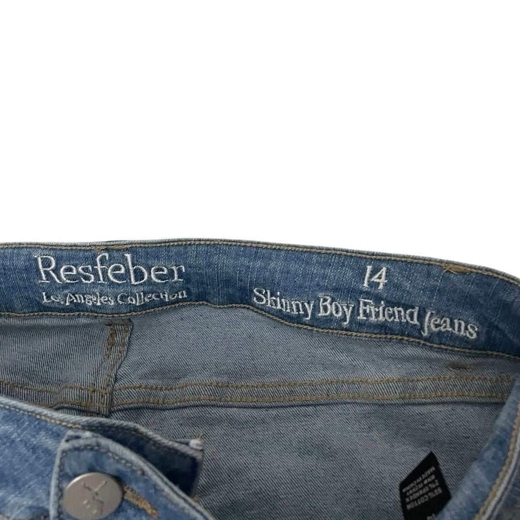 Resfeber Distressed Skinny Boy Friend Cuffed Jeans
