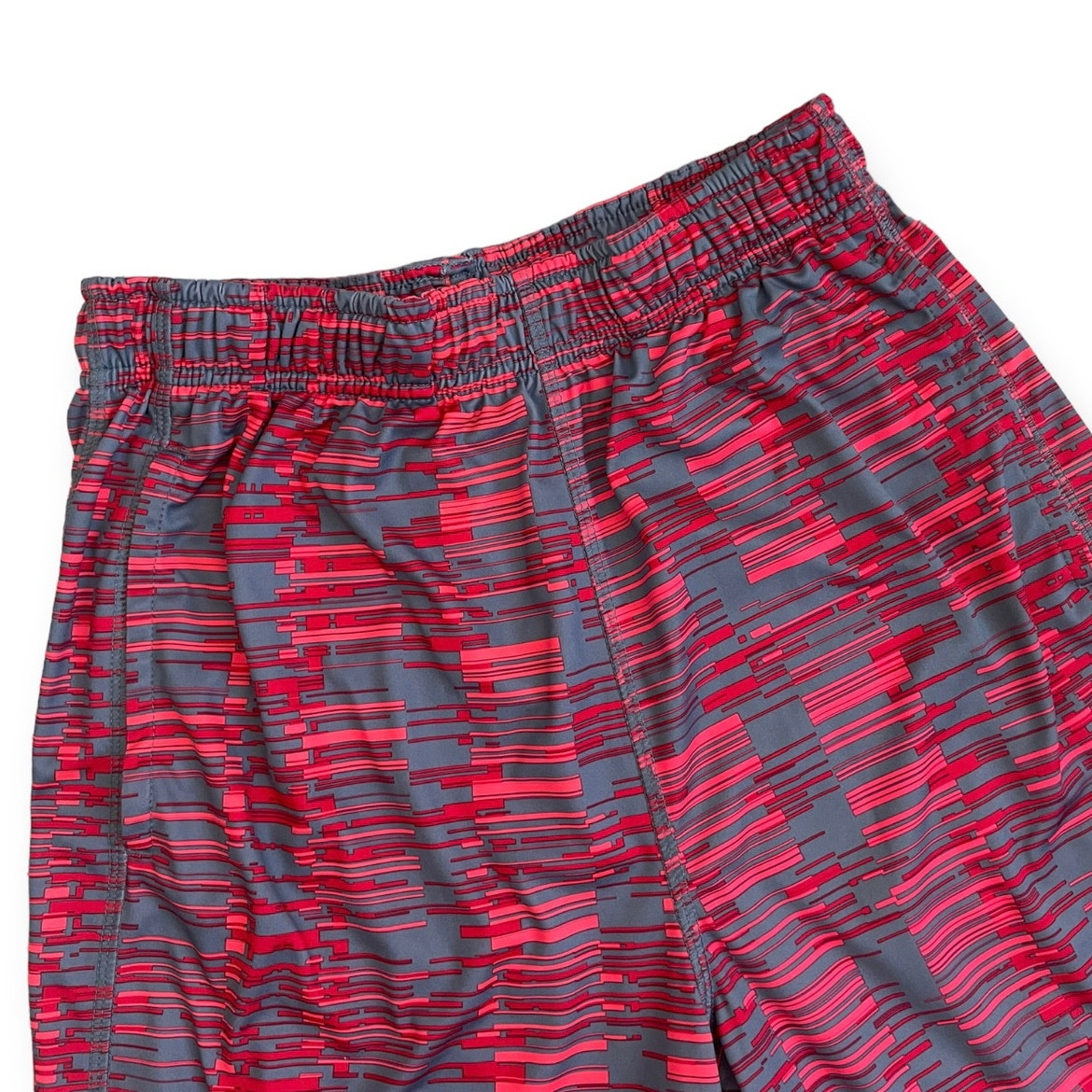 Nike Mens Red and Grey Youth Dri-Fit Athletic Active Shorts