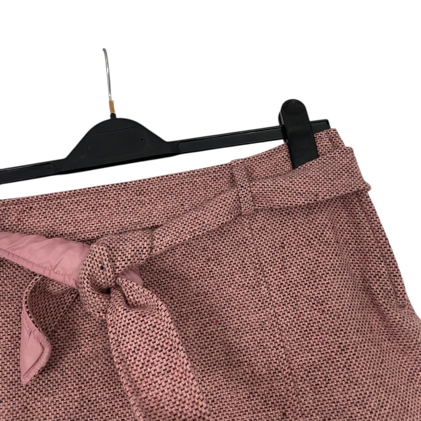 H&M Pink Tweed Wool Mini Skirt