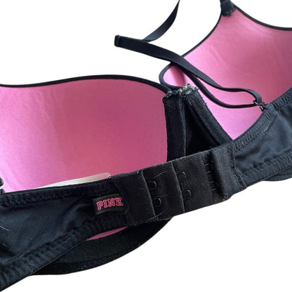 PINK Victoria's Secret Black Wear Everywhere Lightly Lined Bra