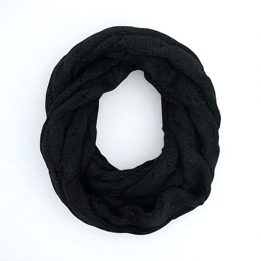 C.C Black Knit Infinity Scarf