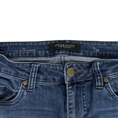 Liverpool Vintage Super Dark Cuffed Boyfriend Jeans