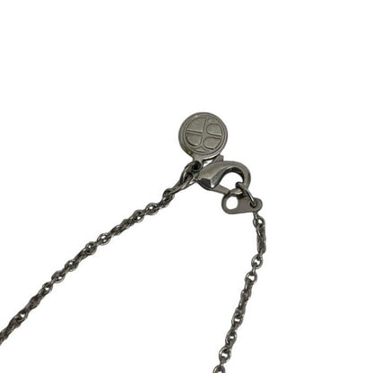 Silver Baguette Bar Rectangular Stone Geometric Chain Necklace