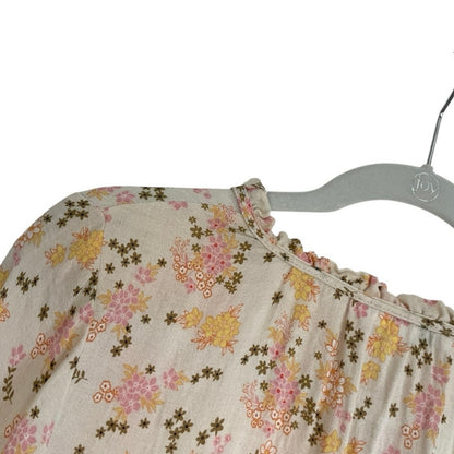 DR2 Sheer Spring Floral Long Sleeve Blouse