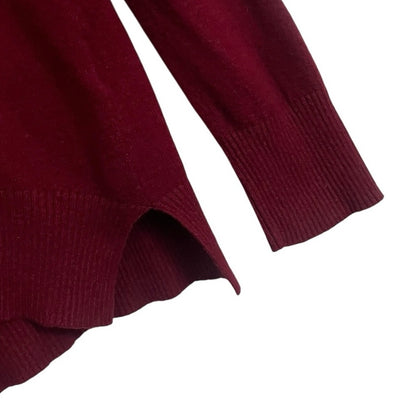 Pixley Red Cutout Shoulder V-Neck Sweater