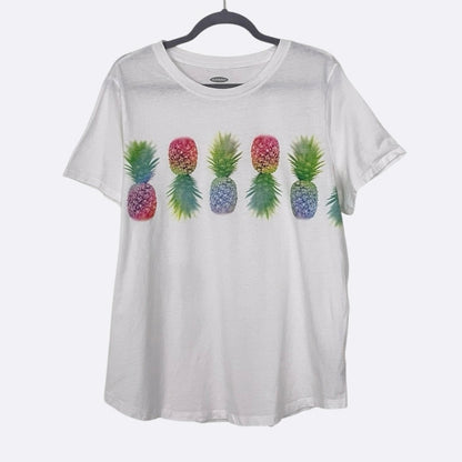 Old Navy Everywear White Pineapple Graphic Tee