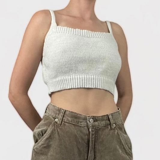 SHEIN Soft Cropped Knit Tank Top