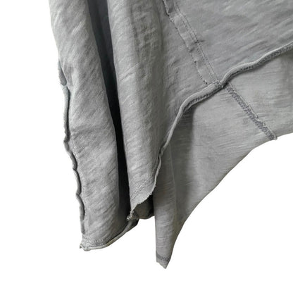 We The Free Light Blue Asymmetrical Scoop Neck Blouse