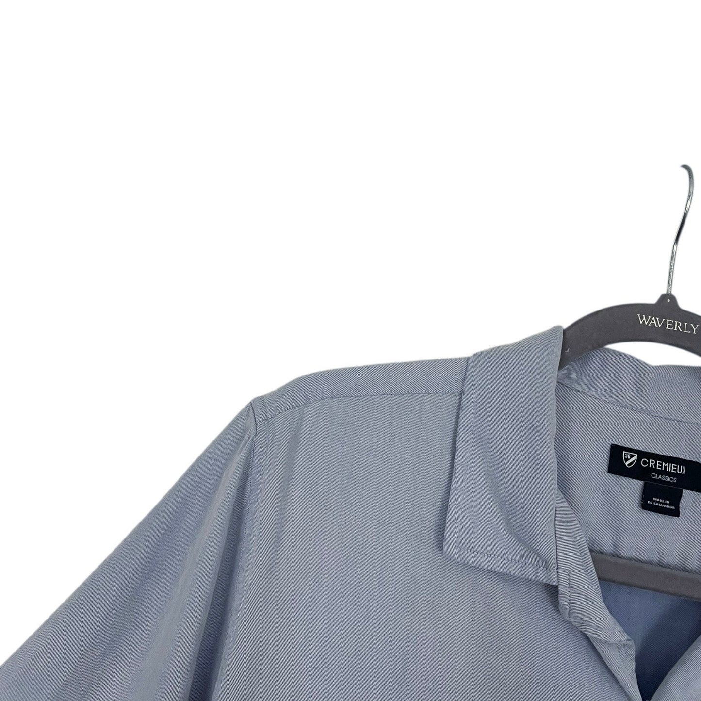 Cremieux Classics Mens Blue Short Sleeve Button Down Shirt