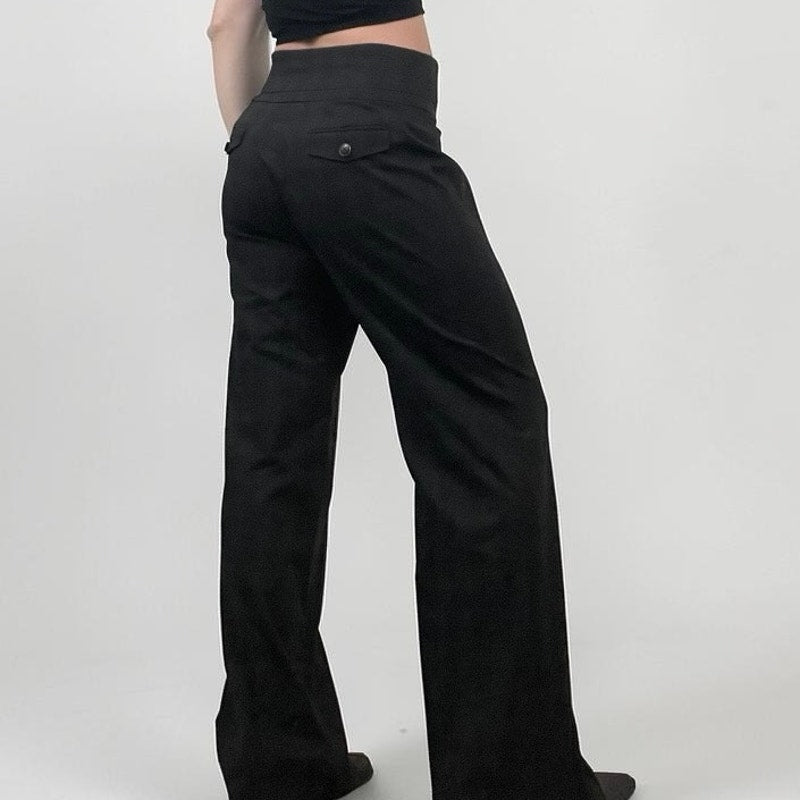 Classiques Entier Grey Wide Leg High Rise Dress Pants