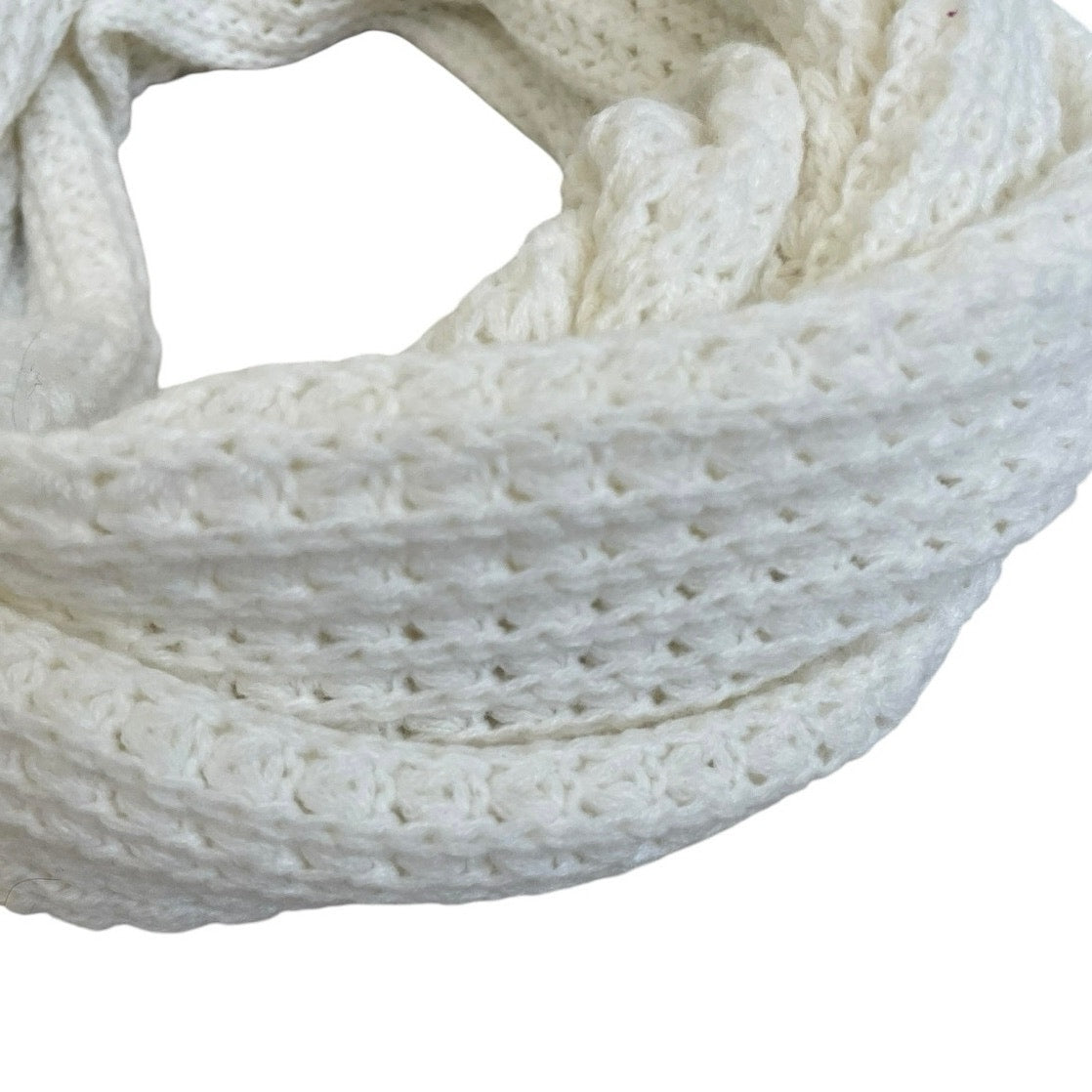 Cream Chunky Knit Infinity Scarf