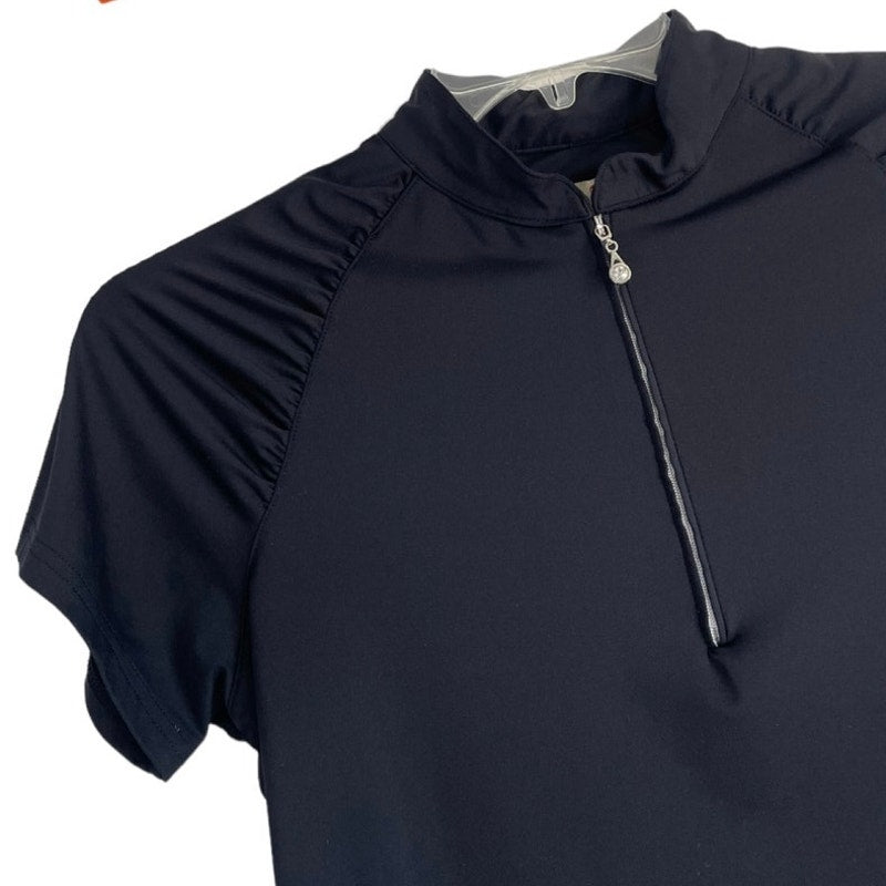 Sport Haley Black Short Sleeve Active Golf Quarter Zip Top