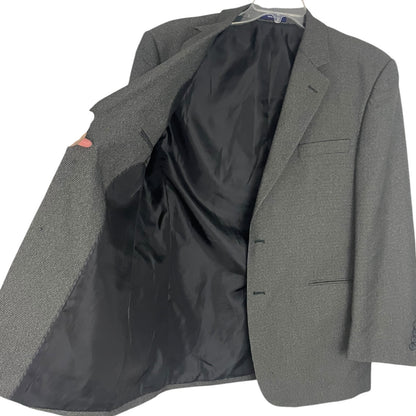 Arrow Mens Grey Blazer Suit Coat with Shoulder Pads