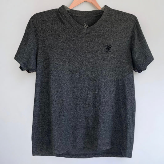 Beverly Hills Polo Club Mens Soft Grey Short Sleeve V-Neck Tee