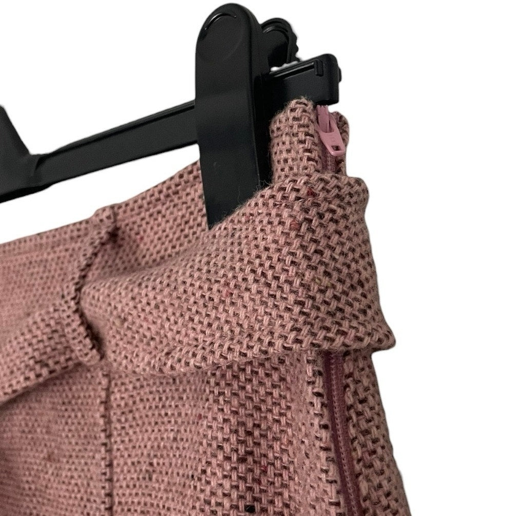 H&M Pink Tweed Wool Mini Skirt