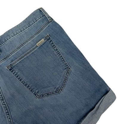 Eddie Bauer Embroidered Cuffed Denim Boyfriend Mini Shorts